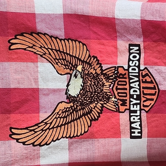 Harley Davidson Long Sleeve Red Flannel Women's Medium - Picture 6 of 13